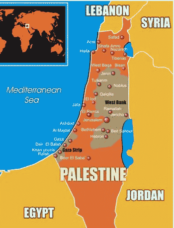 Map of Israeli borders